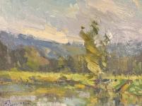 Spring Pond (unframed) by Michael Lindstrom