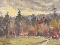 Shack in the Woods (unframed) by Michael Lindstrom