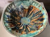 Green/Tan Bowl by Cari & Peter Corbet-Owen